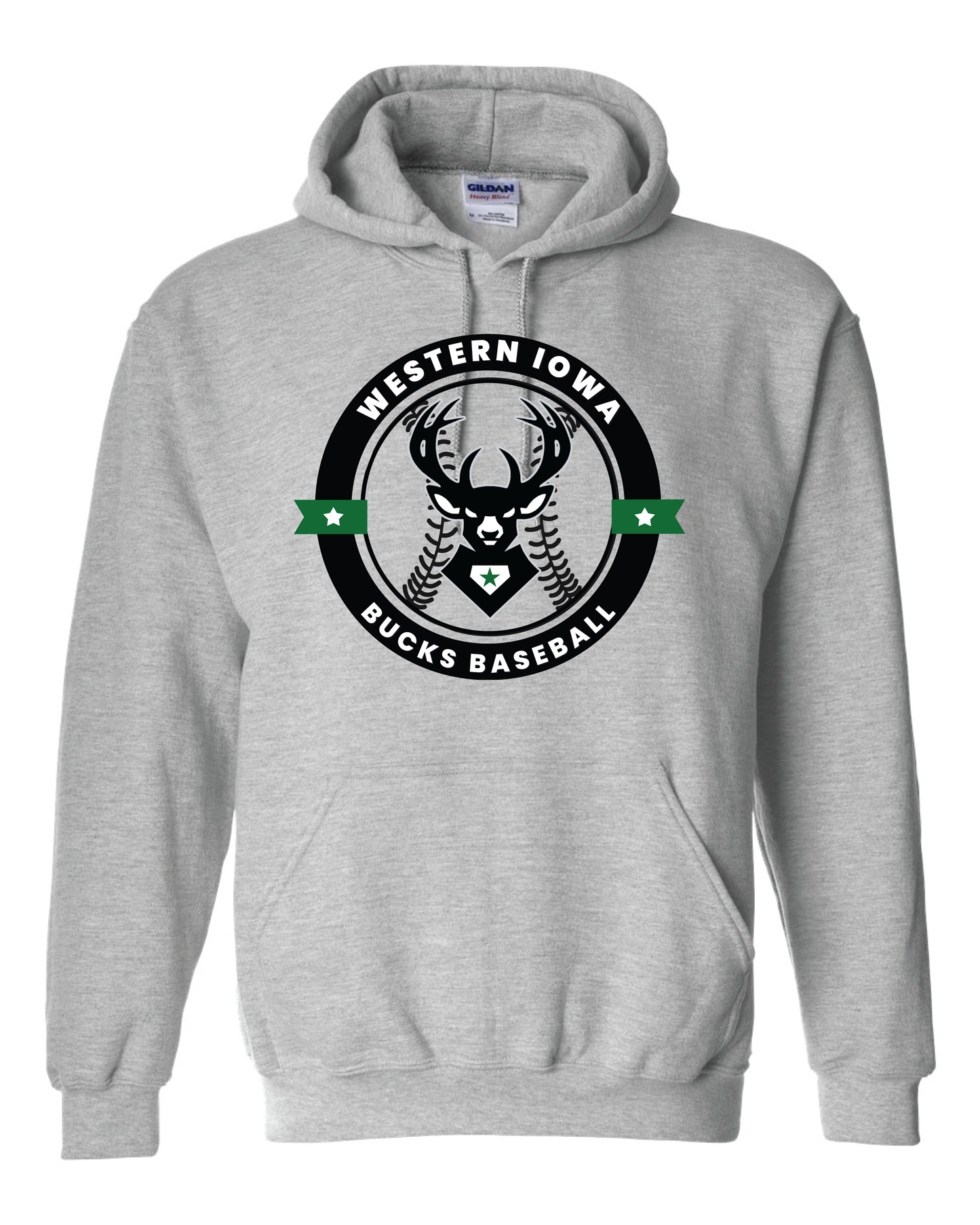 Bucks Hooded Sweatshirt Bucks Baseball Logo