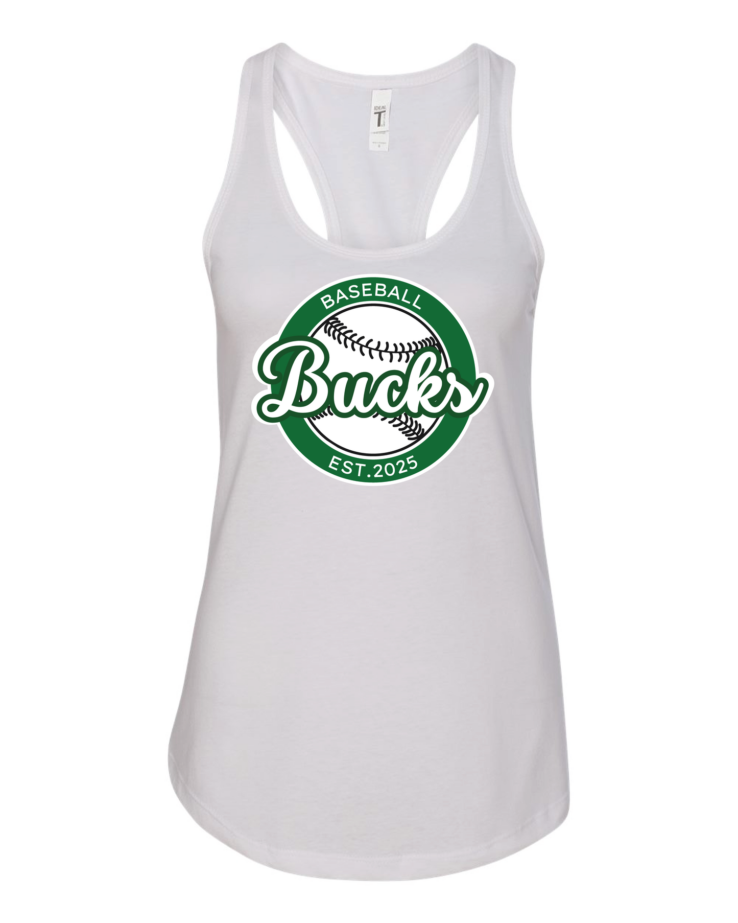 Bucks Womens Tank Baseball Logo