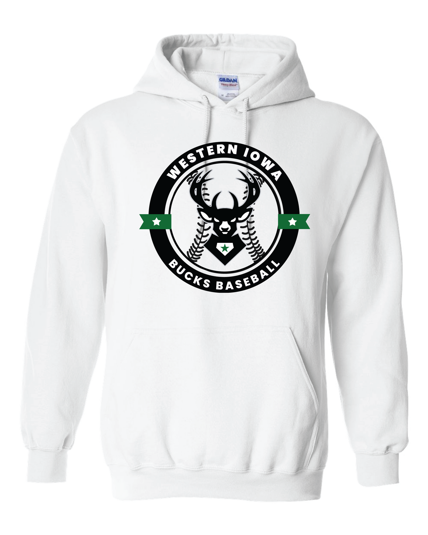 Bucks Hooded Sweatshirt Bucks Baseball Logo