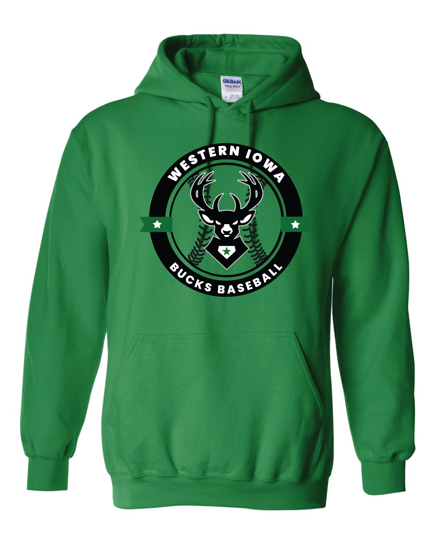 Bucks Hooded Sweatshirt Bucks Baseball Logo